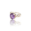 Natural Amethyst Ladies Silver Ring 2.55 Ct