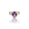 Natural Amethyst Ladies Silver Ring 2.55 Ct