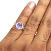 Natural Amethyst Ladies Silver Ring 2.55 Ct