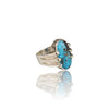 Natural Irani Fairoos Silver Ring 13.88 Ct