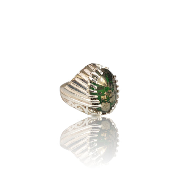 Natural Husaini Fairoos Silver Ring 17.28 Ct