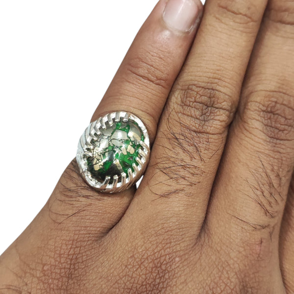 Natural Husaini Fairoos Silver Ring 17.28 Ct
