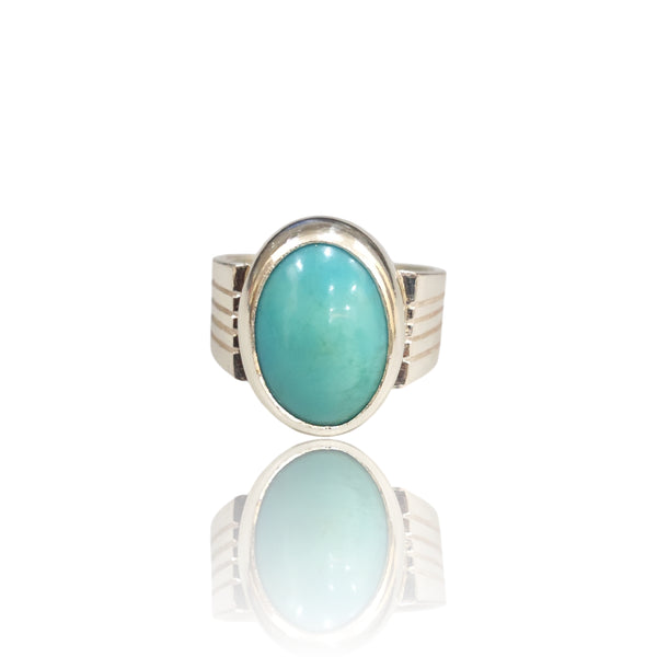 Natural American Fairoos Silver Ring 10.02 Ct