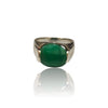 Natural Emerald Silver Ring 7.14 Ct