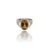 Natural Citrine Silver Ring 4.13 Ct
