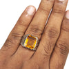Natural Citrine Silver Ring 7.55 Ct