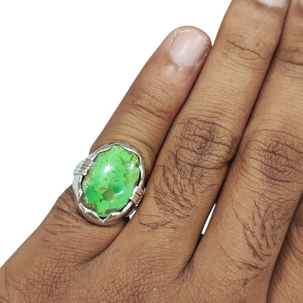 Natural Husaini Fairoos Silver Ring 10.00 Ct