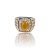 Natural Yellow Sapphire Silver Ring 3.50 Ct