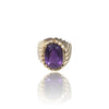 Natural Amethyst Silver Ring 7.45 Ct