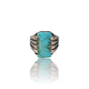 Natural Irani Fairoos Silver Ring 10.33 Ct