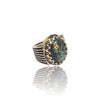 Natural Irani Fairoos Silver Ring 22.30 Ct