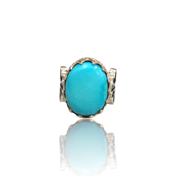 Natural American Fairoos Silver Ring 11.62 Ct