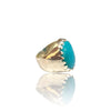 Natural Irani Fairoos Silver Ring 12.35 Ct