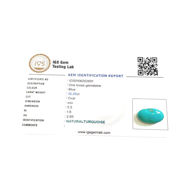 Natural Irani Fairoos Silver Ring 12.35 Ct