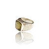 Natural Lemon Quartz Silver Ring 8.91 Ct