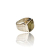 Natural Lemon Quartz Silver Ring 12.32 Ct