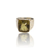 Natural Lemon Quartz Silver Ring 12.32 Ct