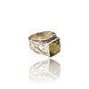 Natural Lemon Quartz Silver Ring 7.44 Ct