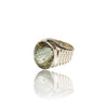 Natural Green Amethyst Silver Ring 15.80 Ct