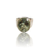 Natural Green Amethyst Silver Ring 15.80 Ct