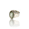Natural Green Amethyst Silver Ring 14.27 Ct