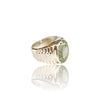 Natural Green Amethyst Silver Ring 8.35 Ct