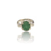 Natural Emerald Silver Ring 5.69 Ct