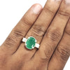 Natural Emerald Silver Ring 5.69 Ct