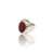 Natural Carnelian Aqiq Silver Ring 17.78 Ct