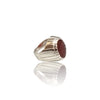 Natural Carnelian Aqiq Silver Ring 17.78 Ct