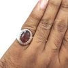 Natural Carnelian Aqiq Silver Ring 17.78 Ct