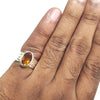 Natural Citrine Silver Ring 4.86 Ct