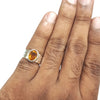 Natural Citrine Silver Ring 3.34 Ct