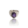Natural Amethyst Silver Ring 6.68 Ct