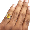 Natural Citrine Silver Ring 4.15 Ct