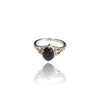 Natural Blue Sapphire Ladies Silver Ring 2.80 Gms