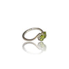 Natural Peridot Ladies Silver Ring 3.00 Gms