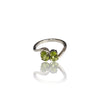 Natural Peridot Ladies Silver Ring 3.00 Gms