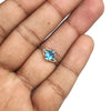 Natural Blue Topaz Ladies Silver Ring 1.70 Gms