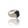 Natural Black Tourmaline Silver Ring 6.41 Ct