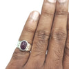 Natural Ruby Silver Ring 4.96 Ct
