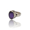 Natural Amethyst Silver Ring 7.91 Ct
