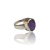 Natural Amethyst Silver Ring 7.91 Ct