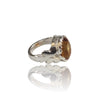 Natural Citrine Silver Ring 12.64 Ct
