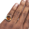 Natural Citrine Silver Ring 12.64 Ct