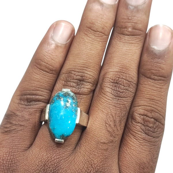 Natural Fairoos Silver Ring 24.87 Ct