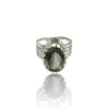 Natural Quartz Silver Ring 9.12 Ct