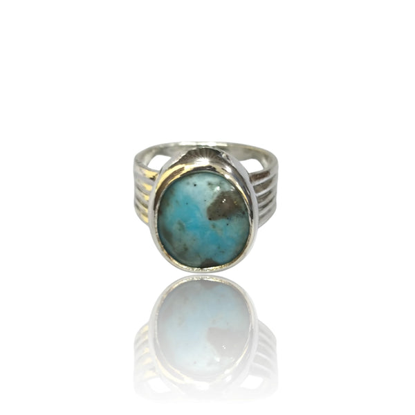 Natural Irani Fairoos Silver Ring 9.42 Ct