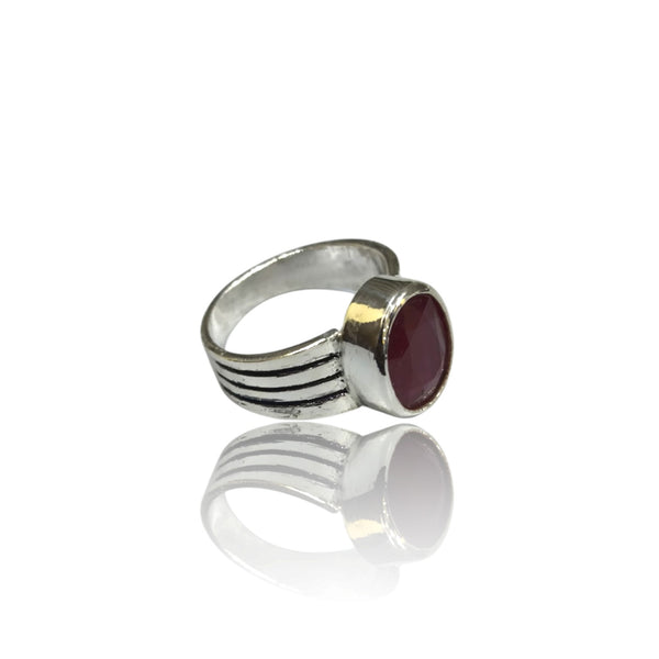 Natural Ruby Silver Ring 5.25 Ct