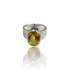Natural Citrine Silver Ring 4.70 Ct